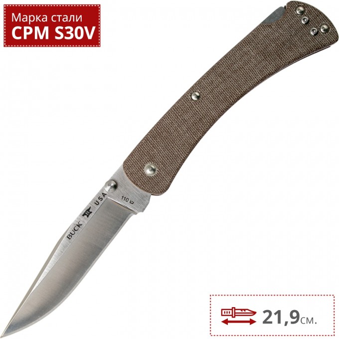 Нож BUCK 0110BRS4 110 FOLDING HUNTER SLIM PRO B0110BRS4
